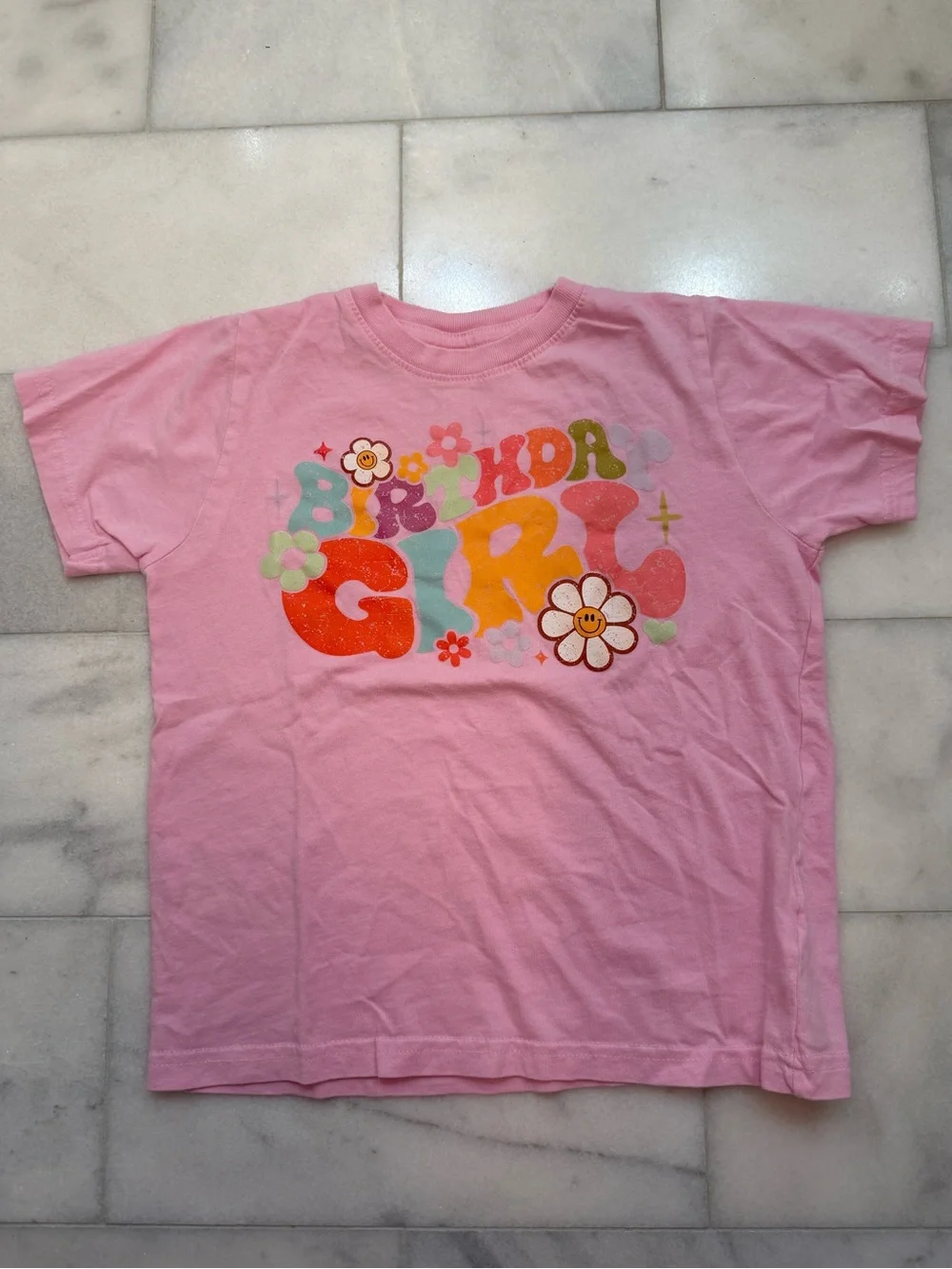 Birthday Girl Graphic Tee. Size 5/6 years. EUC.